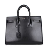 Saint Laurent Sac de Jour Tote Bag Black Leather Gold Hardware