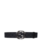 Gucci Black GG Supreme Interlocking G Belt