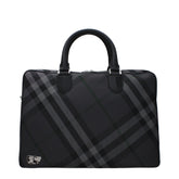 Burberry Signature Check Business Bag – Grigio/Argento