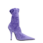 Balenciaga Women’s Pointed Velvet Stiletto Boots – Viola
