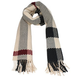 Burberry Beige Wool Scarf – Classic Check