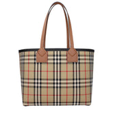 Burberry Check Medium Tote Brown with Detachable Pouch