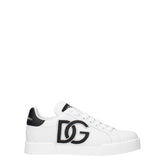 Dolce & Gabbana Women’s Logo Patch Sneakers – White & Black
