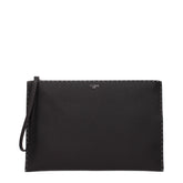 Fendi Men’s Leather Clutch – Marrone Ebano Elegance