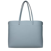 Fendi Medium Roll Light Blue Selleria shopper with 218 hand-sewn topstitches