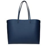 Fendi Medium Roll Navy Selleria shopper with 218 hand-sewn topstitches