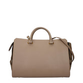 Burberry Banwell Top Handle Bag – Chestnut & Beige Leather