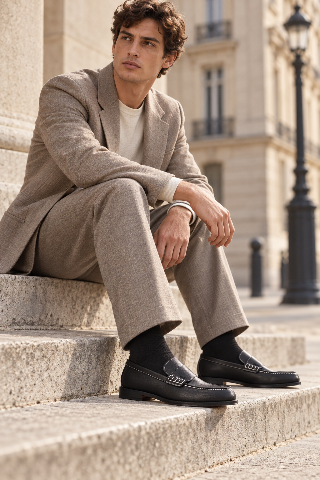 Christian Dior Black Round Toe Leather Shoes — lifestyle