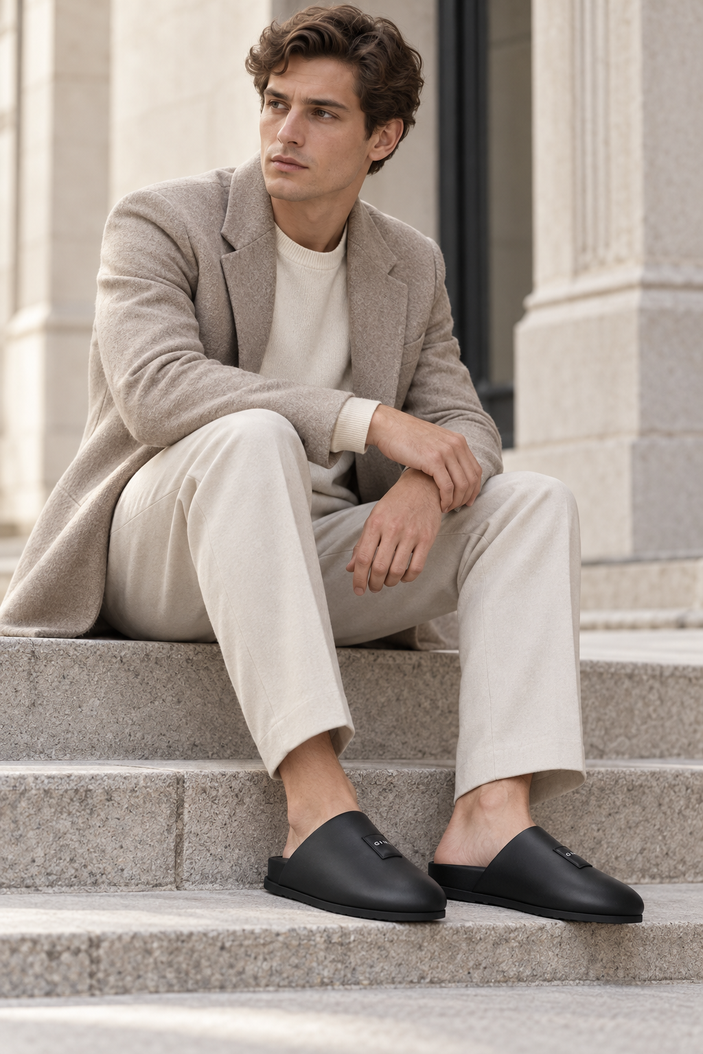 Givenchy Nero Rubber Sole Round Toe Sneakers — lifestyle