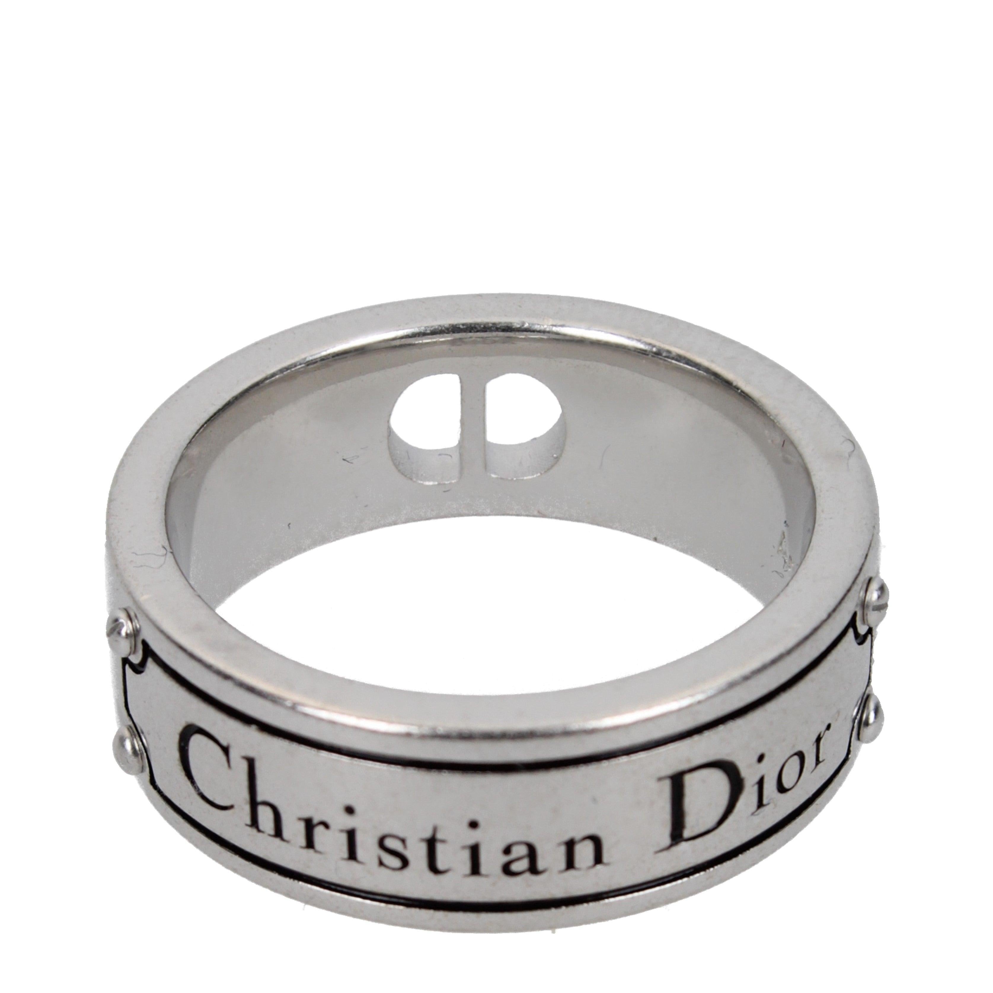 DIOR Men's Engraved Silver Ring Main image