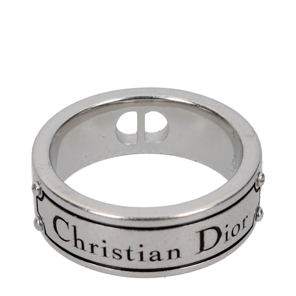 DIOR Men's Engraved Silver Ring