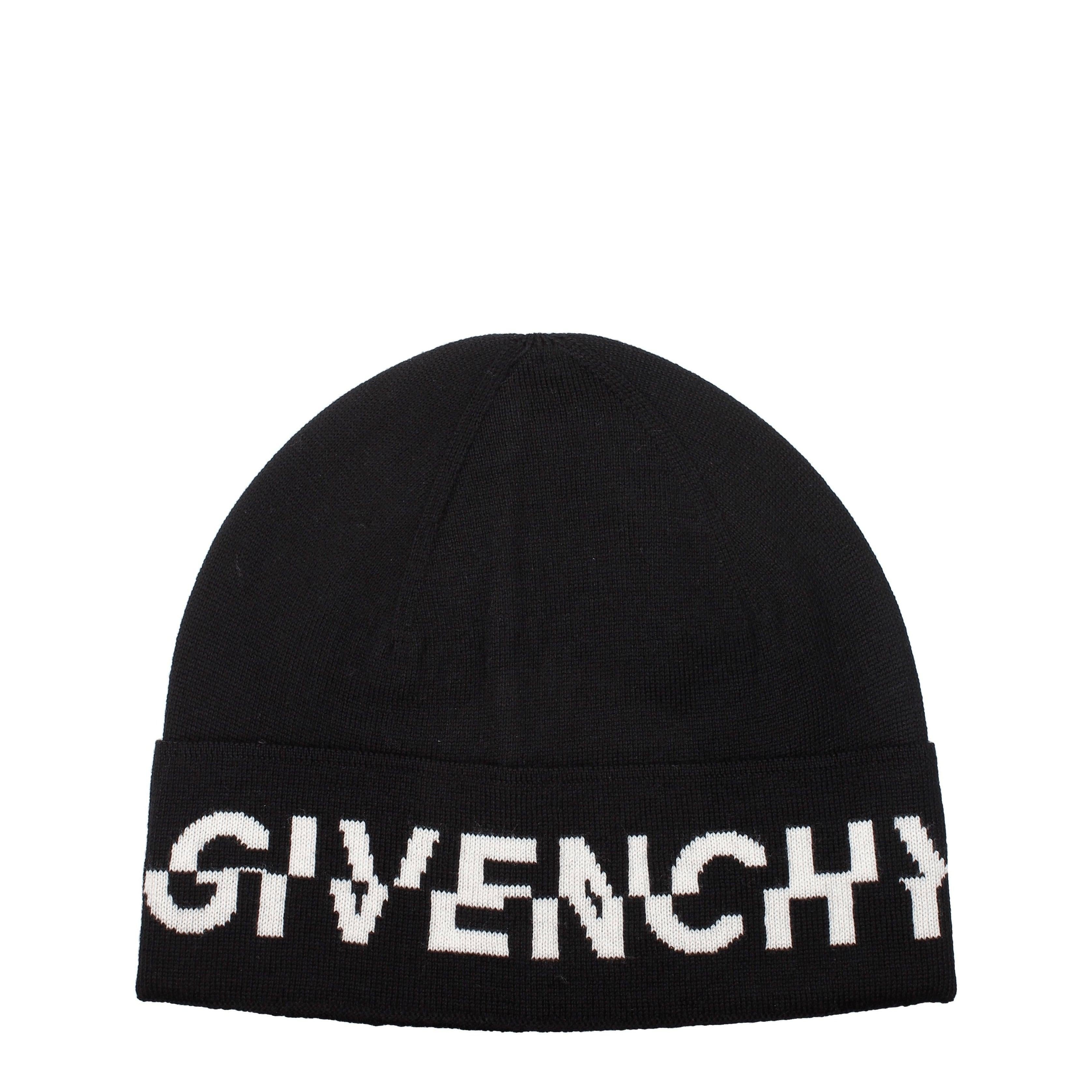 Givenchy Black Wool Beanie with White Logo Main image