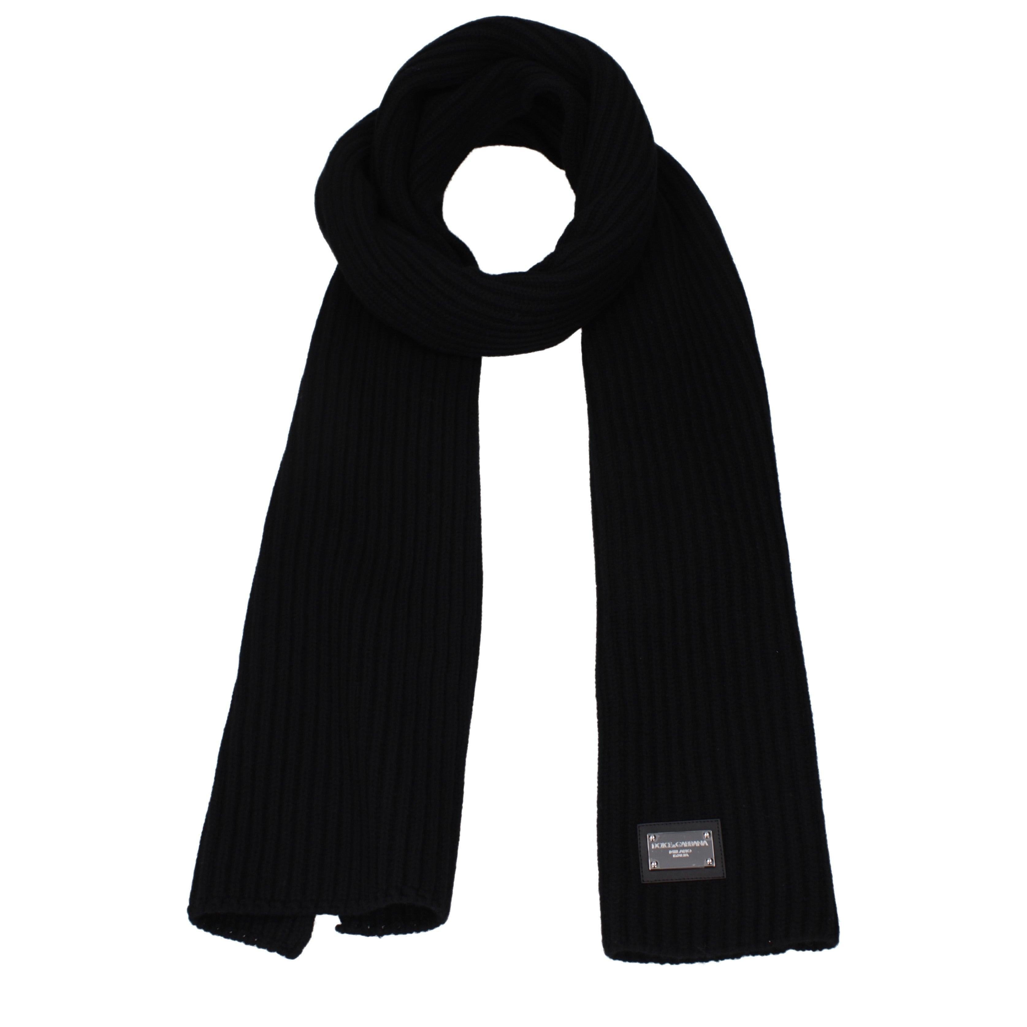 Dolce & Gabbana Wool & Cashmere Scarf – Black