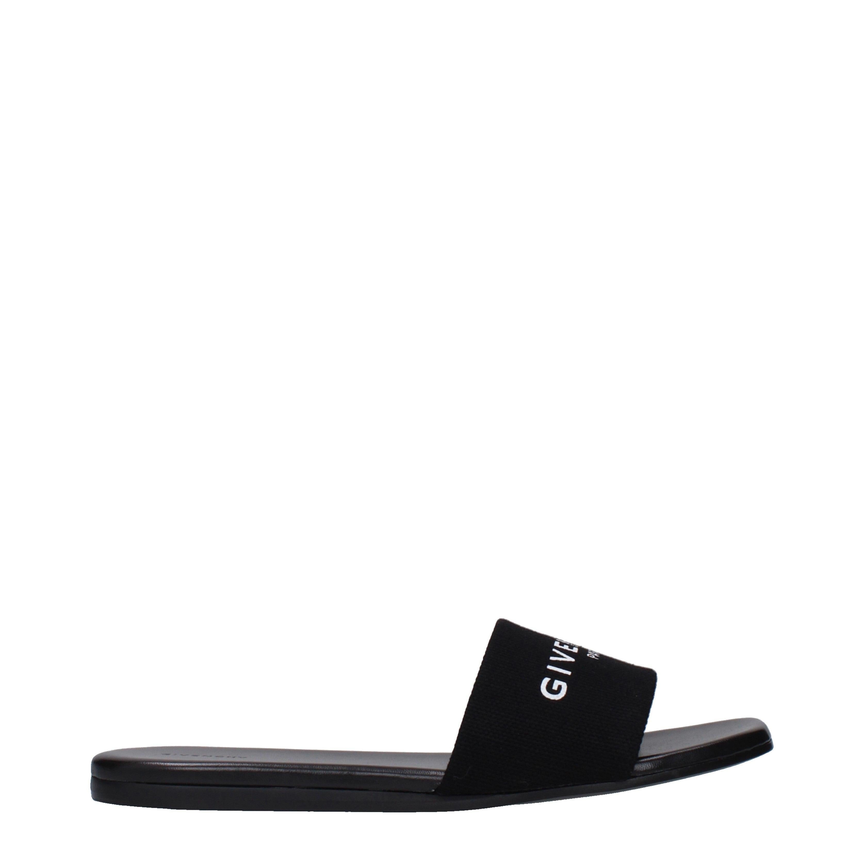 Givenchy Paris Black Leather Flat Slides Main image