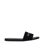 Givenchy Paris Black Leather Flat Slides