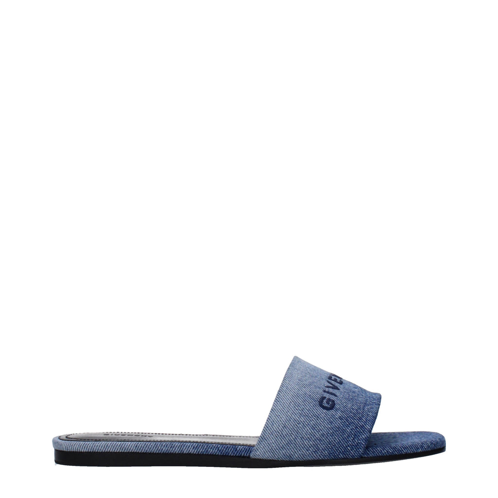 Givenchy Paris Denim Flat Slides