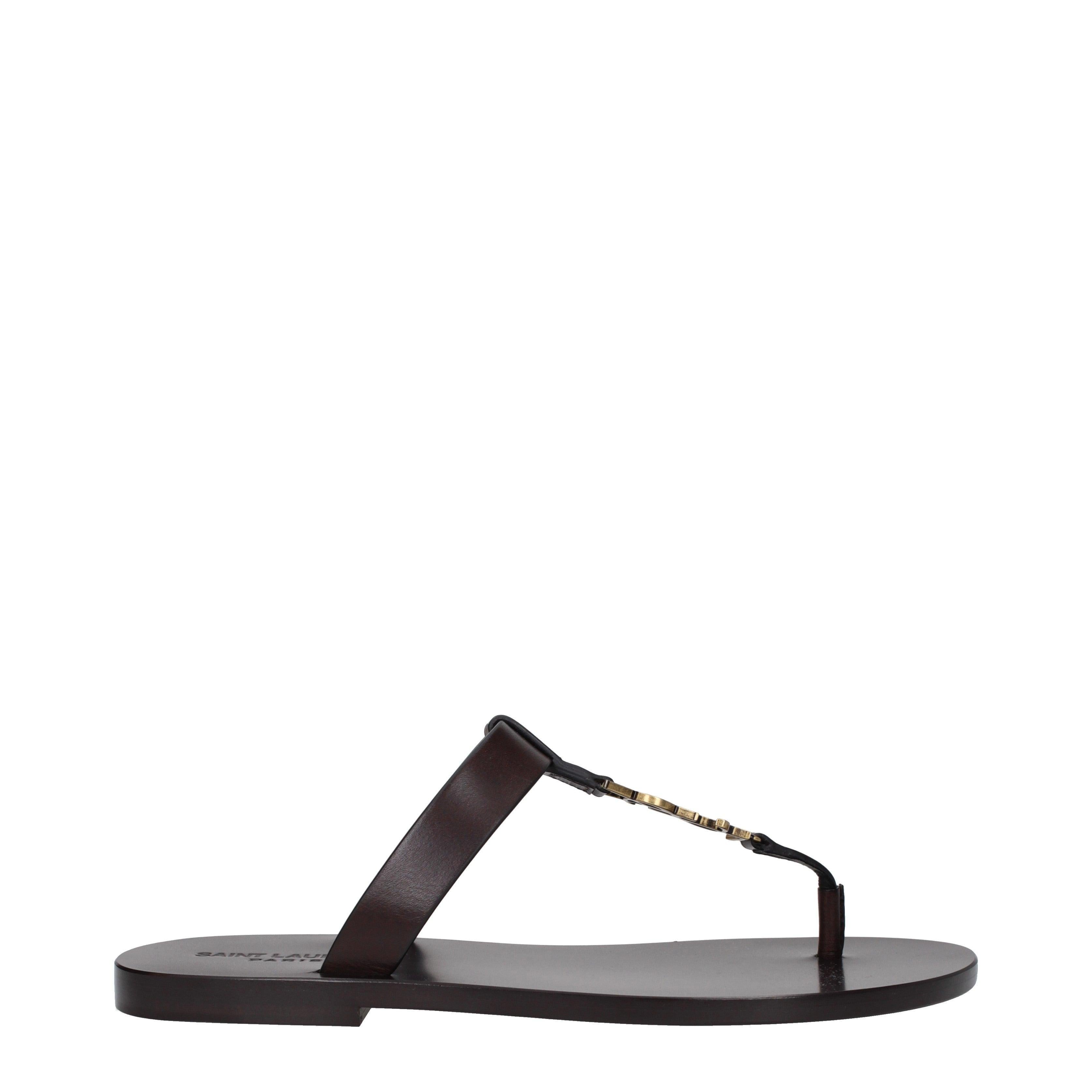 YSL CASSANDRE slides in smooth leather Main image