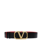 Valentino Garavani Reversible Nero Rosso Leather Belt – 4cm