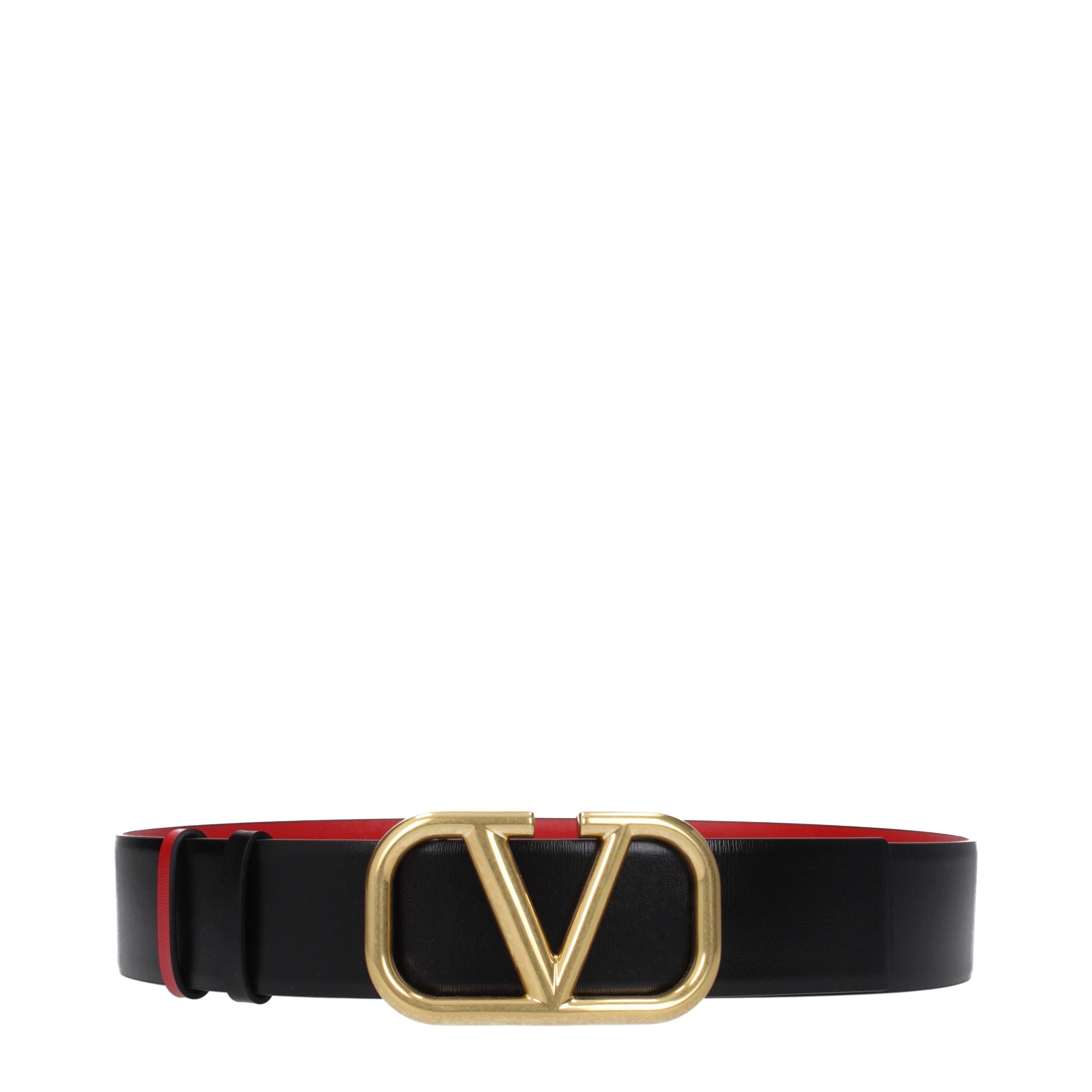 Valentino Garavani Reversible Nero Rosso Leather Belt – 4cm