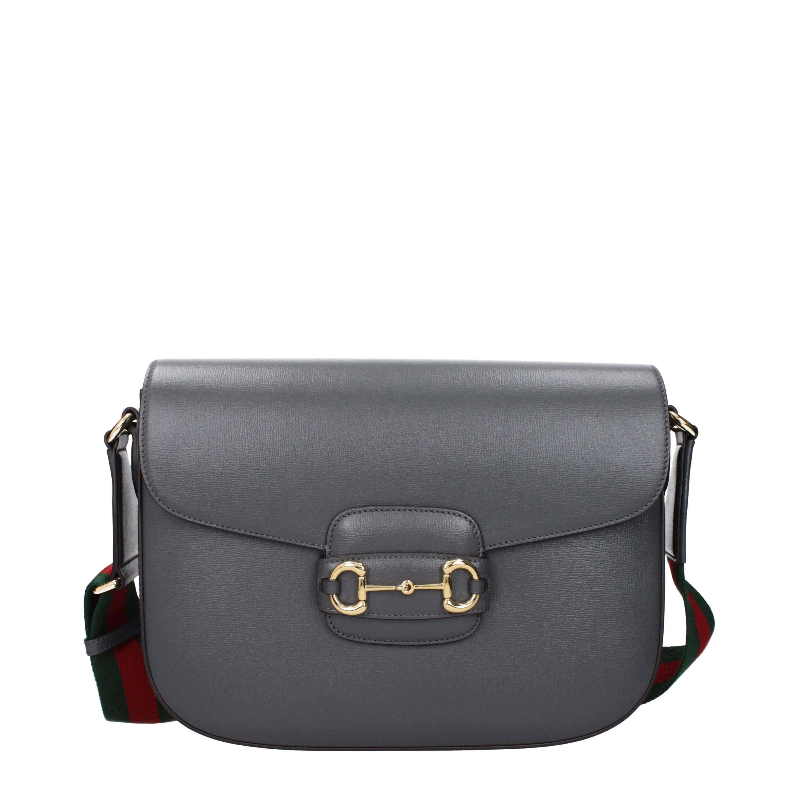 Gucci Horsebit 1955 Shoulder Bag in Grey Leather