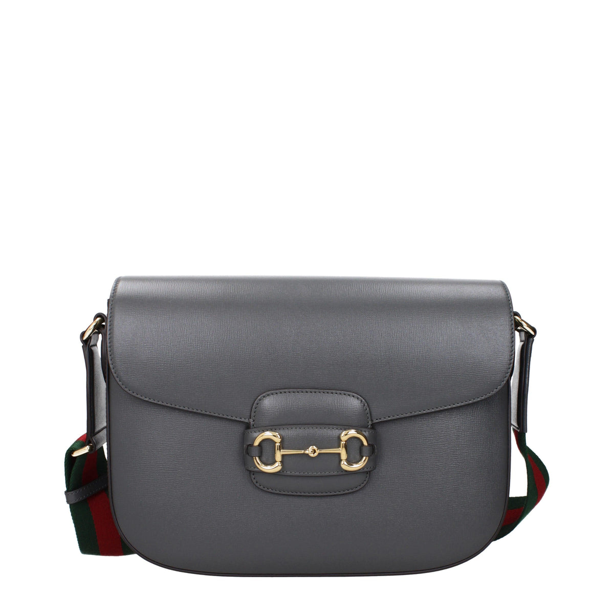 Gucci Horsebit 1955 Shoulder Bag in Grey Leather