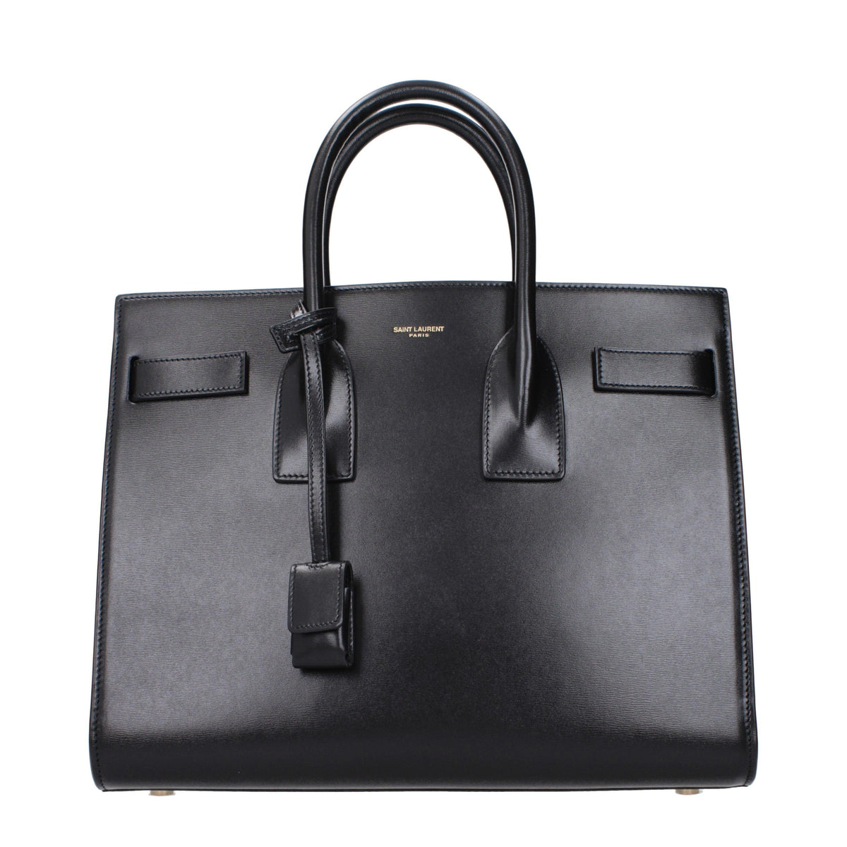 Saint Laurent Sac de Jour Tote Bag Black Leather Gold Hardware