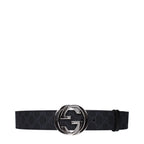 Gucci Black GG Supreme Interlocking G Belt