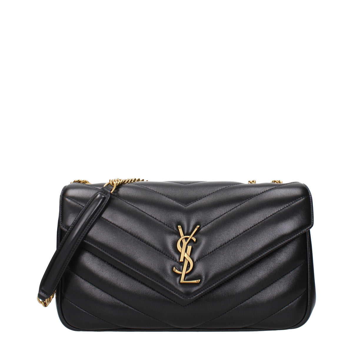 Saint Laurent Niki Envelope Chain Bag with Pouch in Black Leather