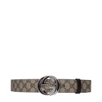 Gucci Beige GG Supreme Interlocking G Belt