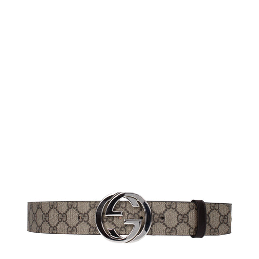 Gucci Beige GG Supreme Interlocking G Belt