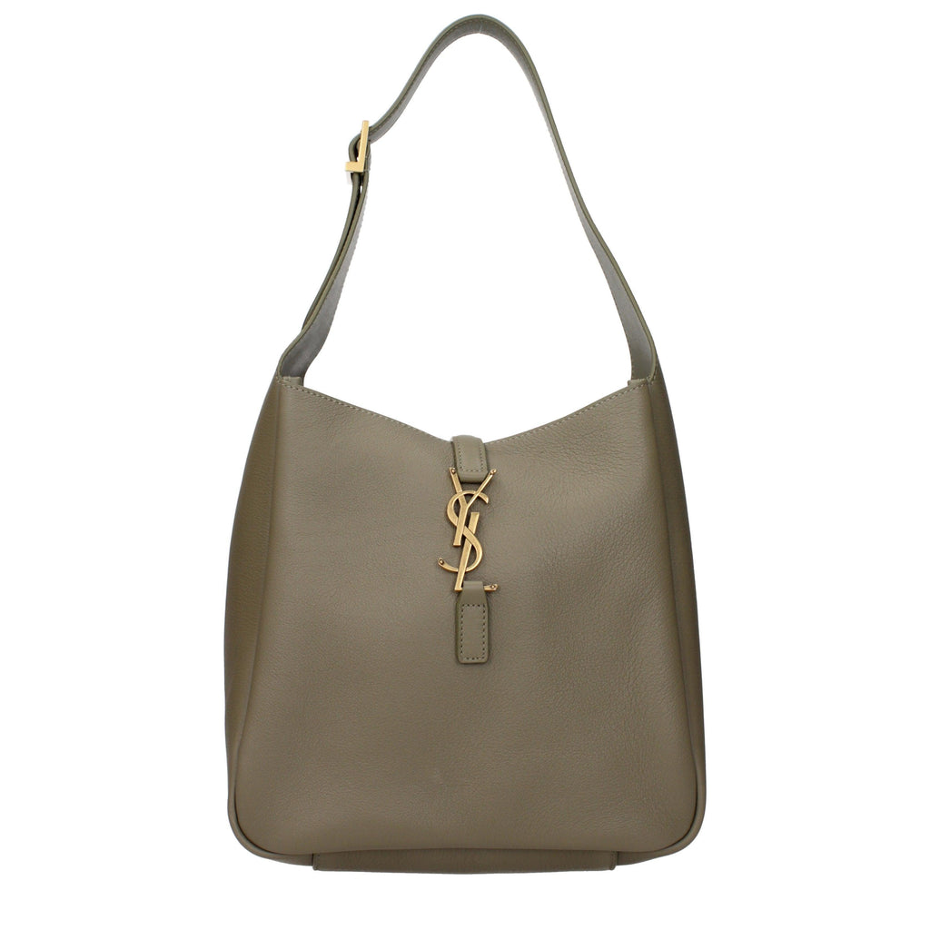 Saint Laurent Le 5 À 7 Hobo Bag Verde Muschio Leather
