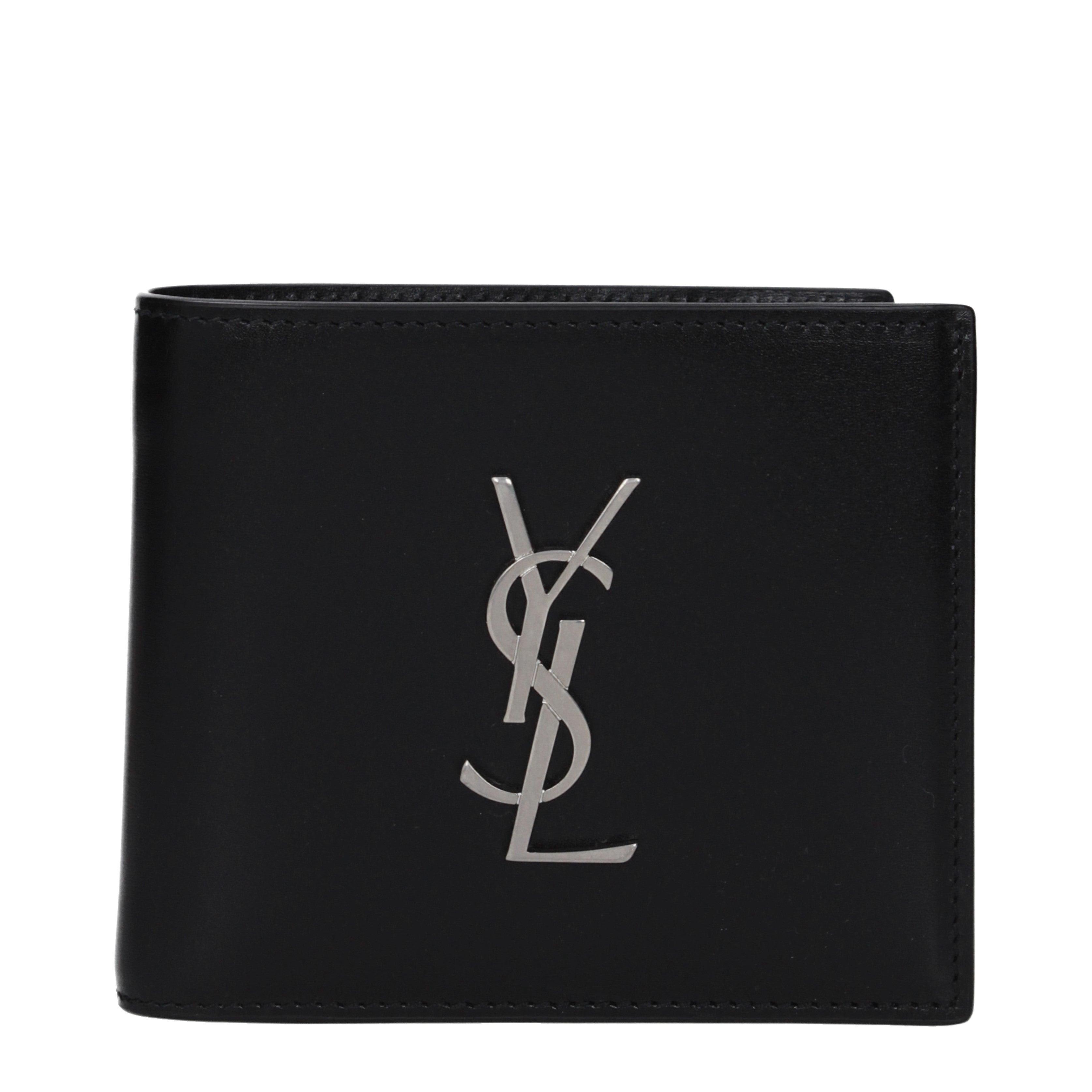 Saint Laurent Men's Black Leather Wallet