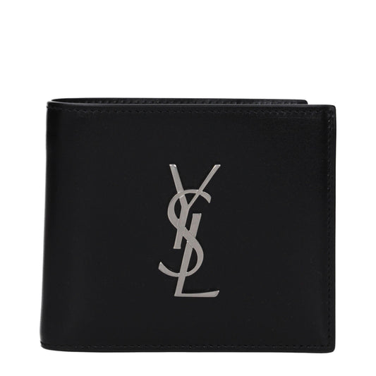 Saint Laurent Men's Black Leather Wallet