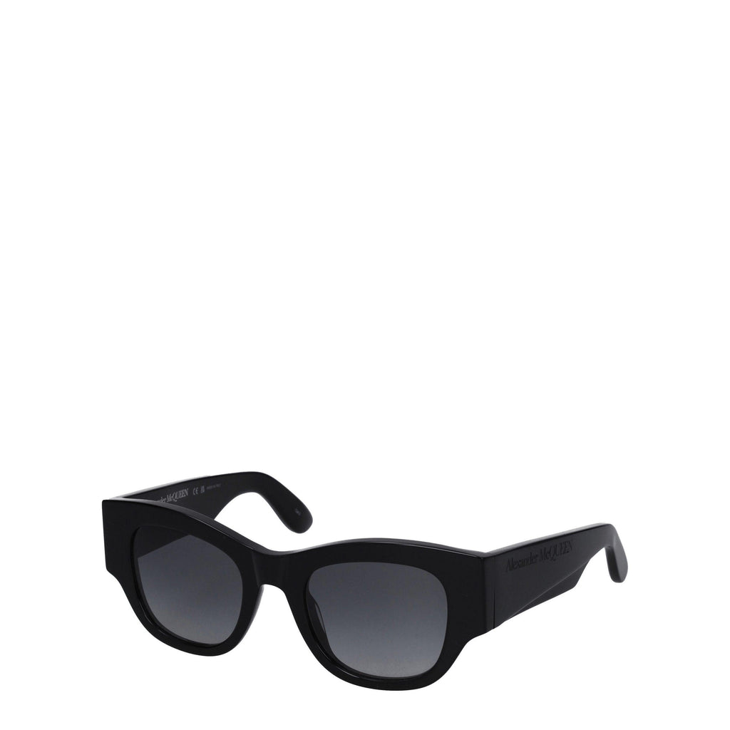 Alexander McQueen Black Rectangular Sunglasses