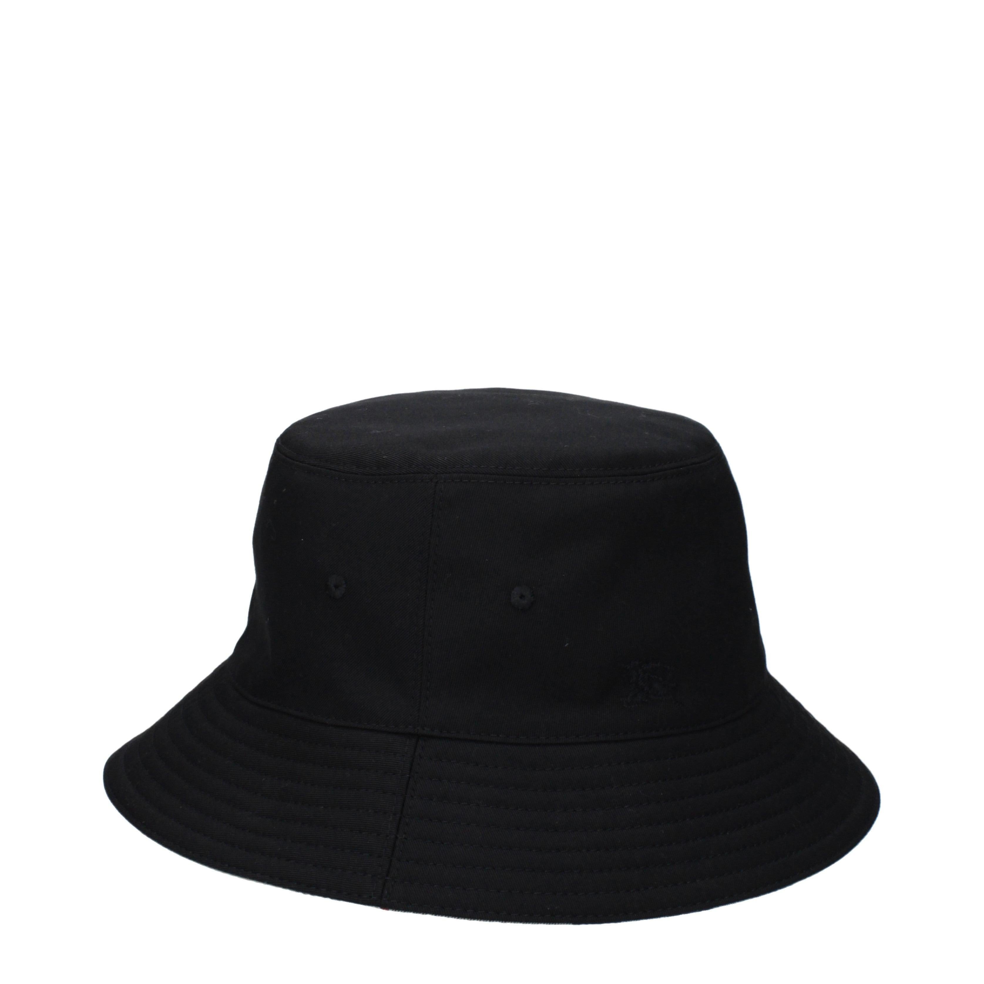 Burberry Black Cotton Bucket Hat