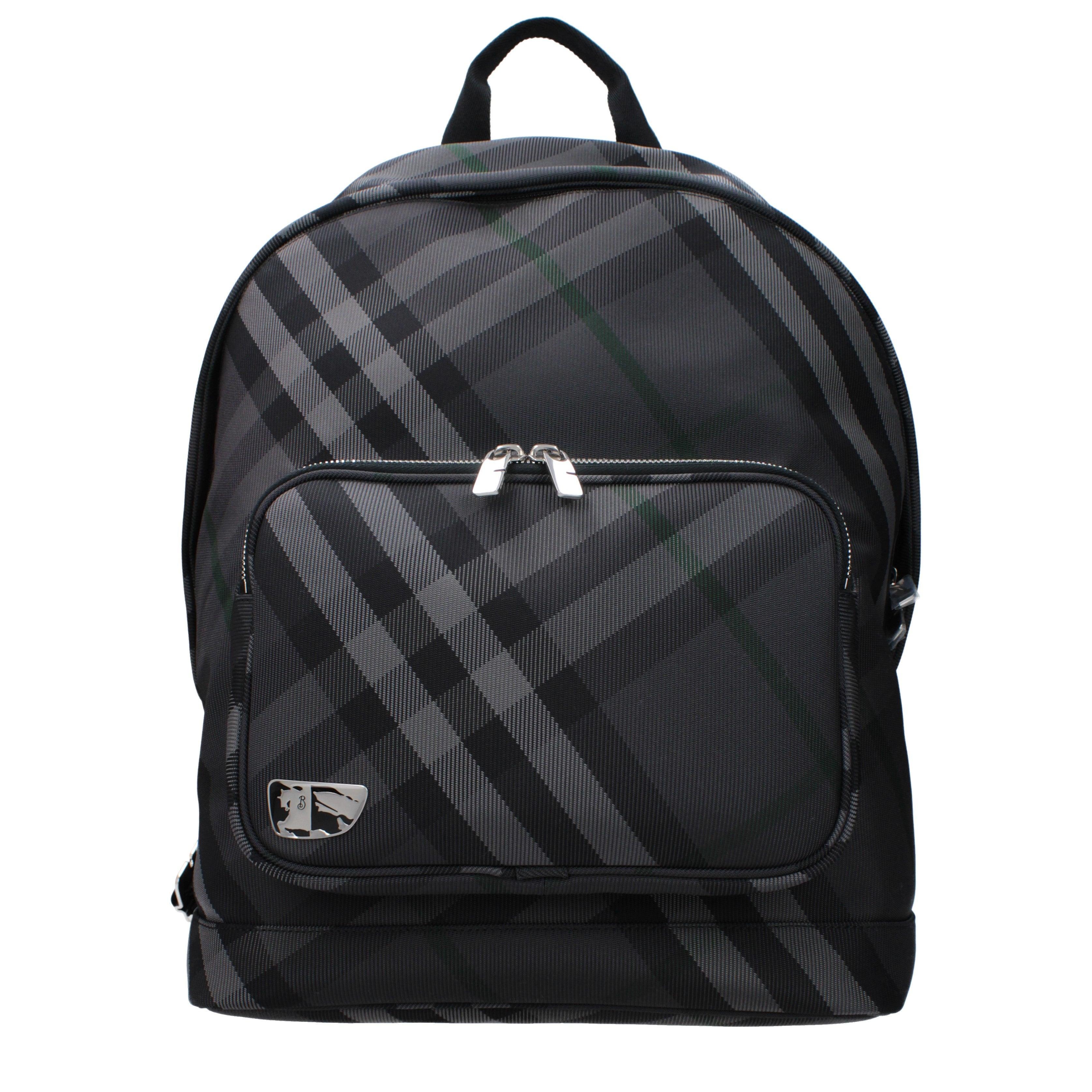 Burberry Grey Check Tessuto Backpack Main image