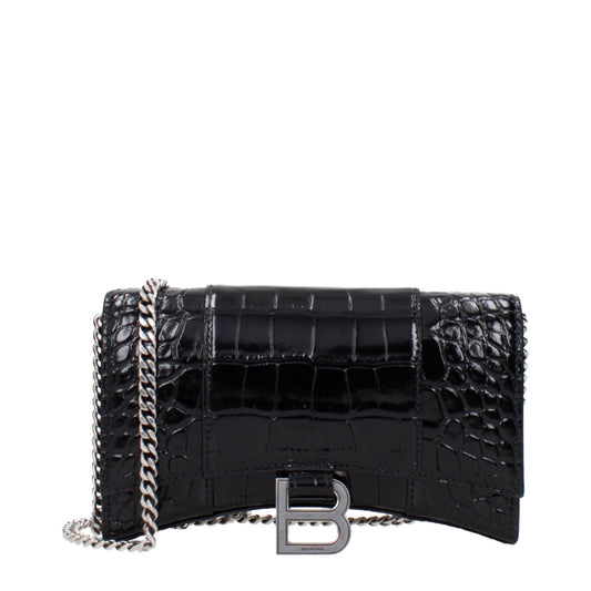 Balenciaga Medium Leather Hourglass Top-Handle Bag