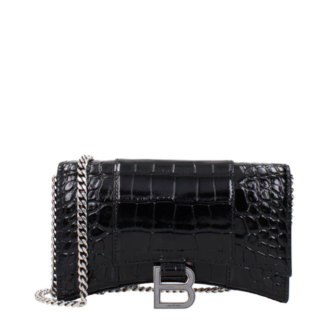 Balenciaga Medium Leather Hourglass Top-Handle Bag