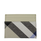 Burberry Light Green Check Card Holder