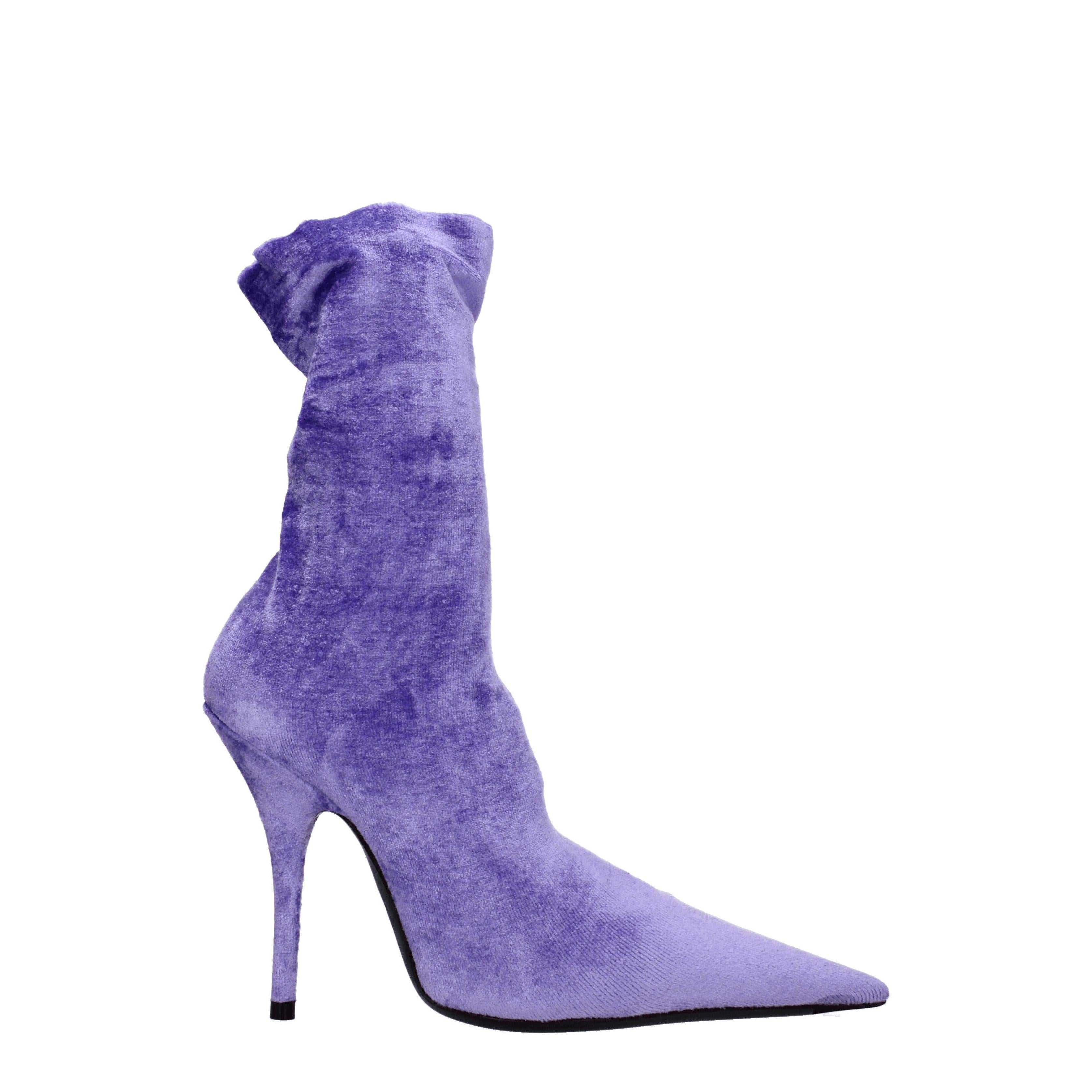 Balenciaga Women’s Pointed Velvet Stiletto Boots – Viola Main image