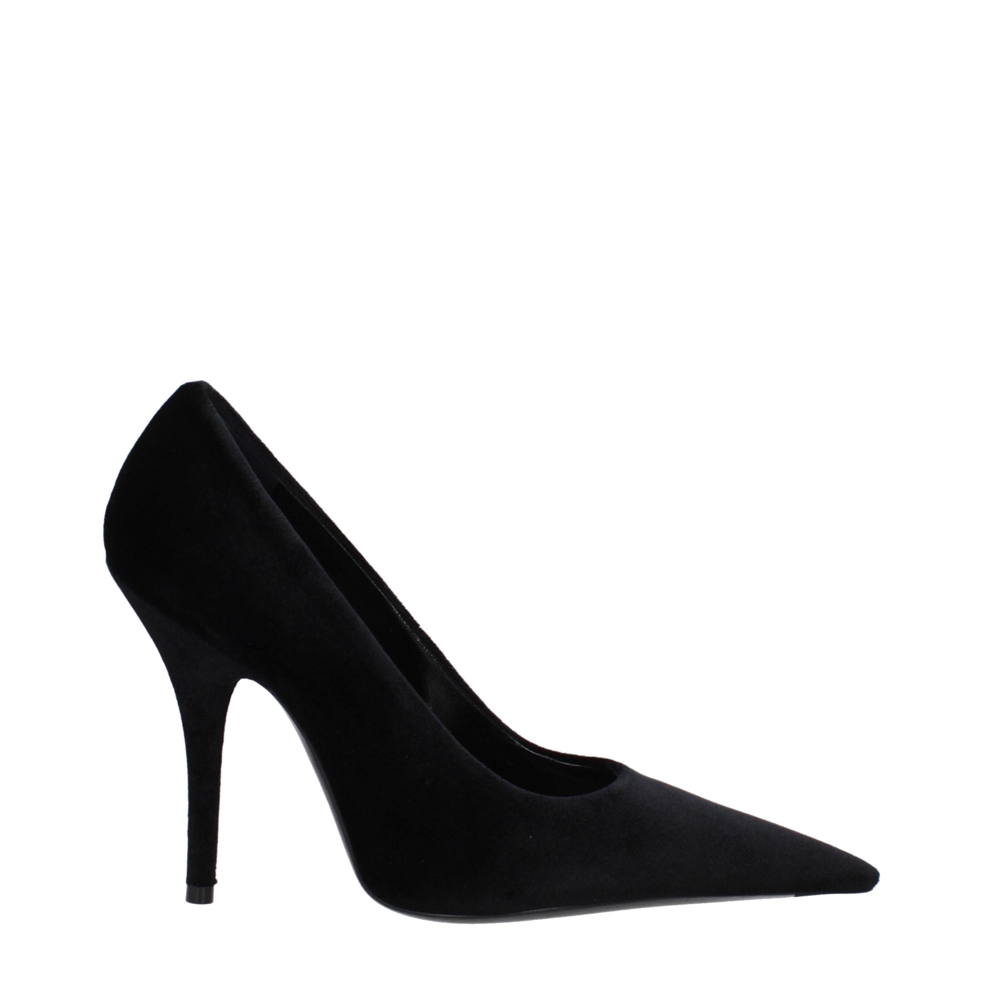 Balenciaga Women’s Pointed Velvet Pumps – Black Main image