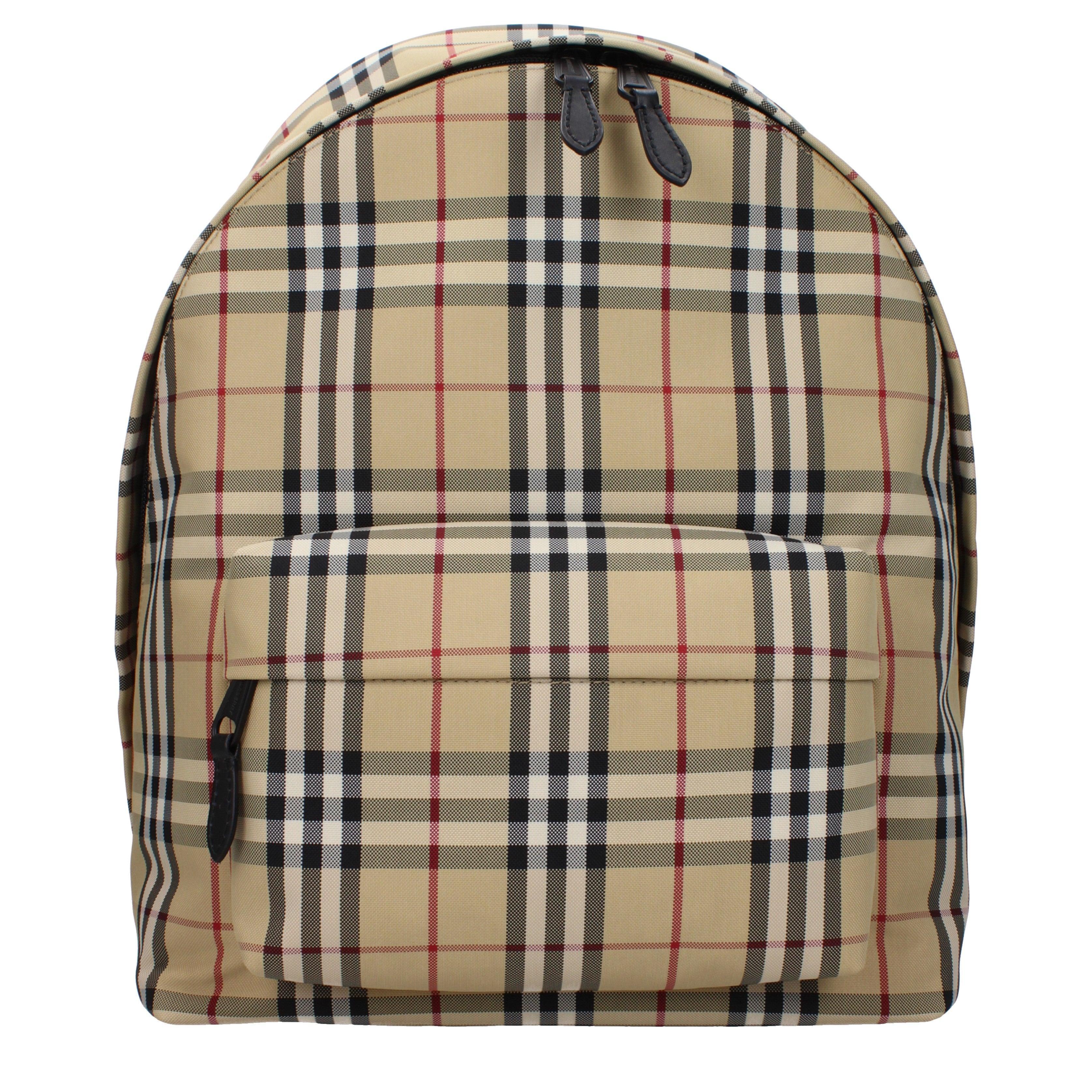 Burberry Beige House Check Backpack Main image
