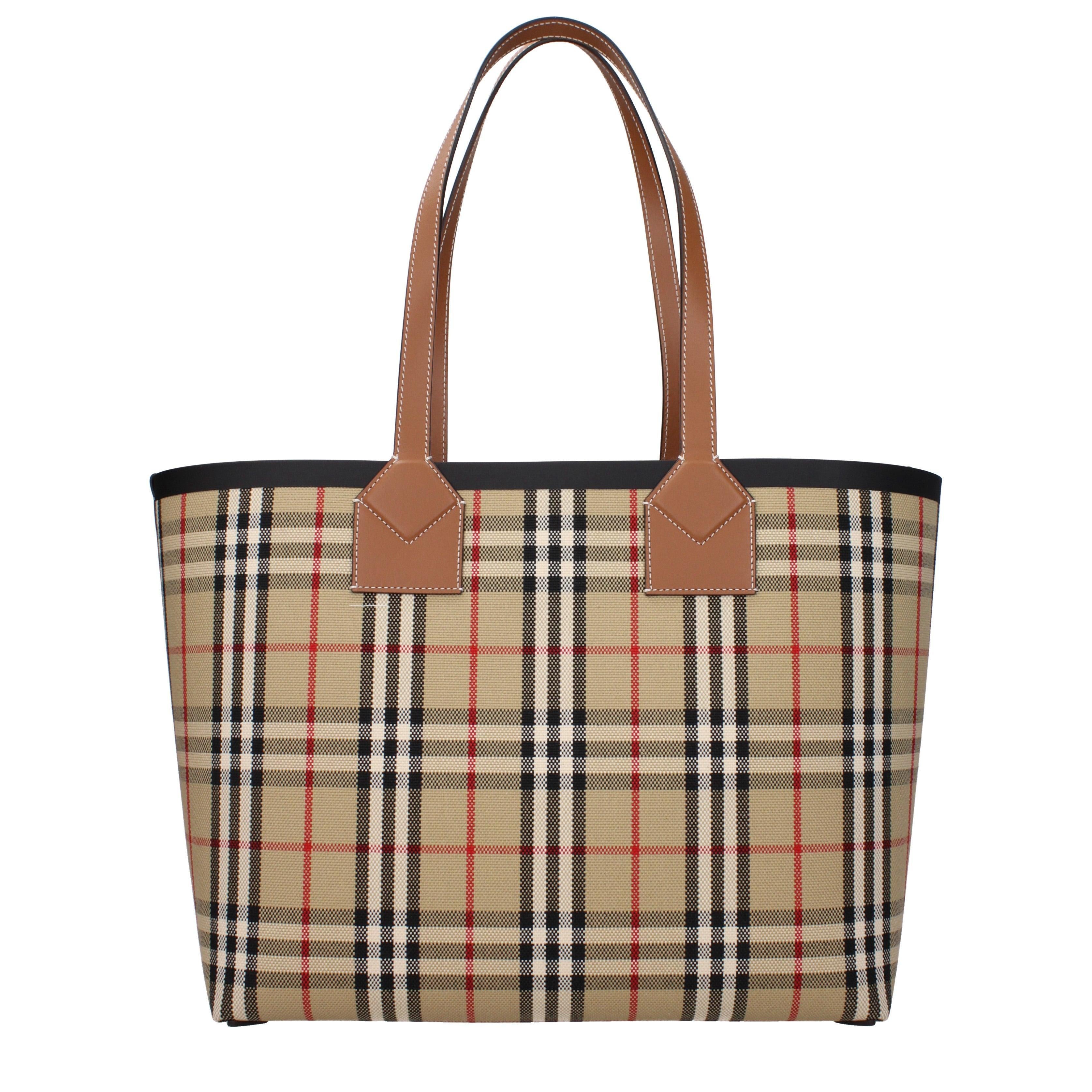 Burberry Check Tote Brown with Detachable Pouch