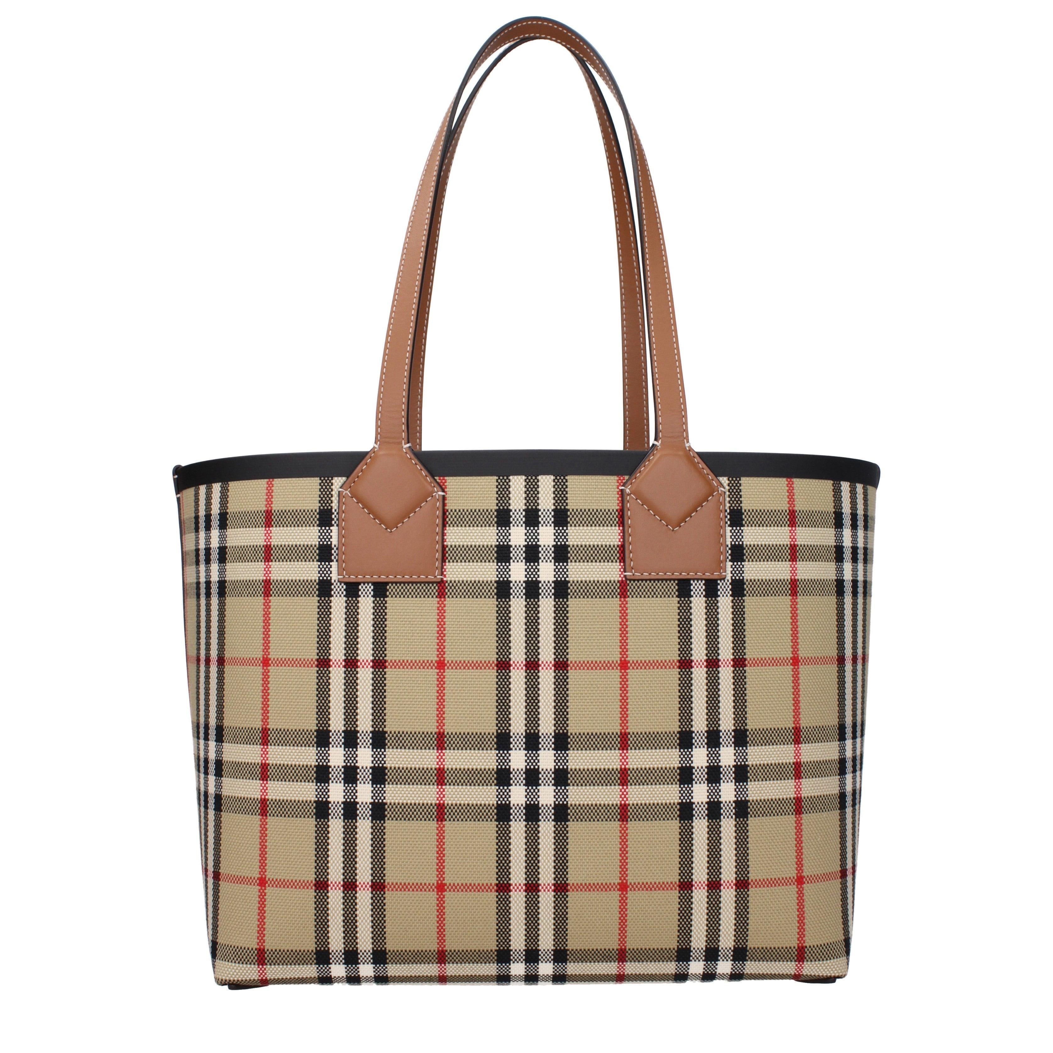 Burberry Check Medium Tote Brown with Detachable Pouch
