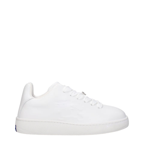 Burberry Twisted Metal Detail Leather Sneakers