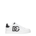 Dolce & Gabbana Women’s Logo Patch Sneakers – White & Black