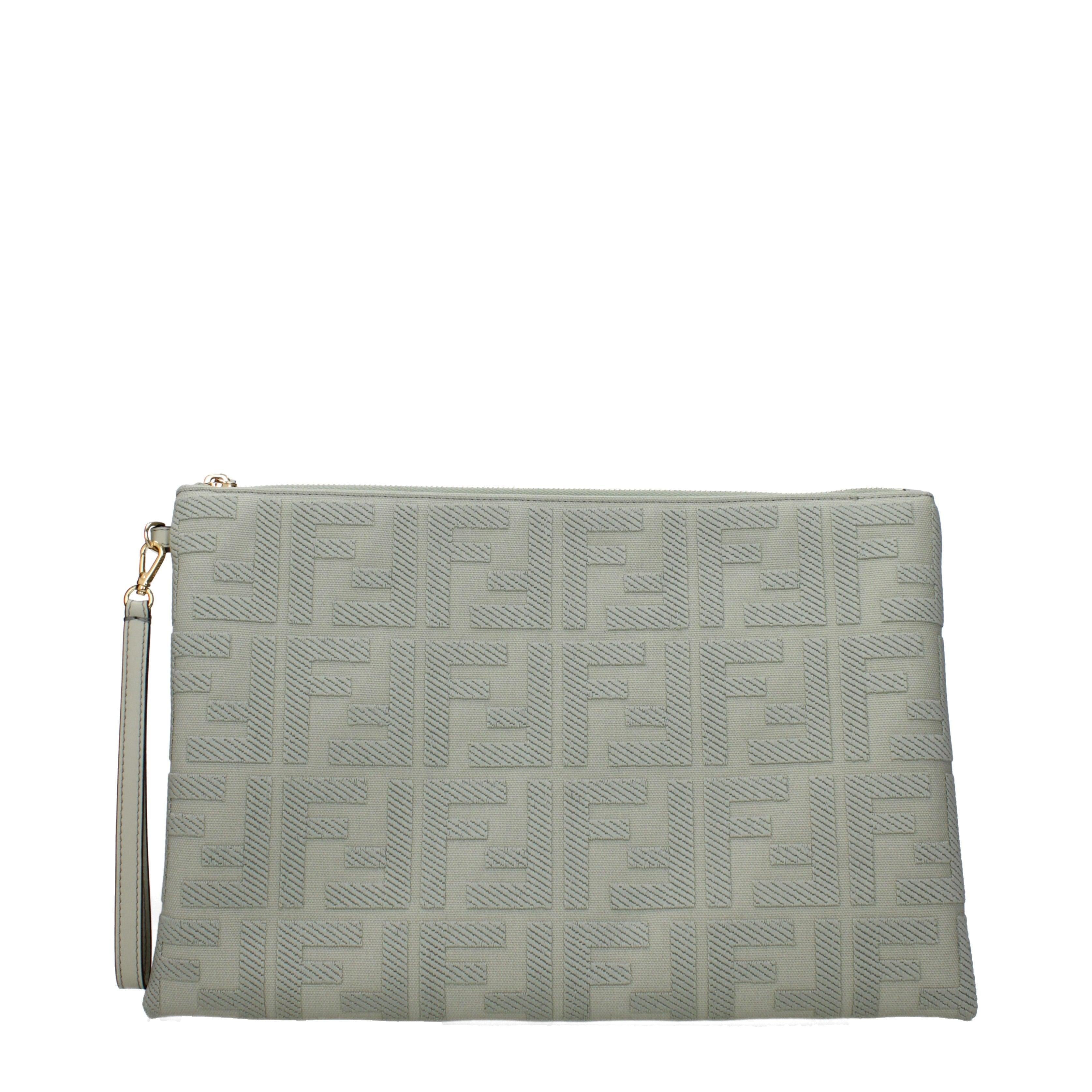 Fendi Verde FF Embossed Clutch Bag Main image