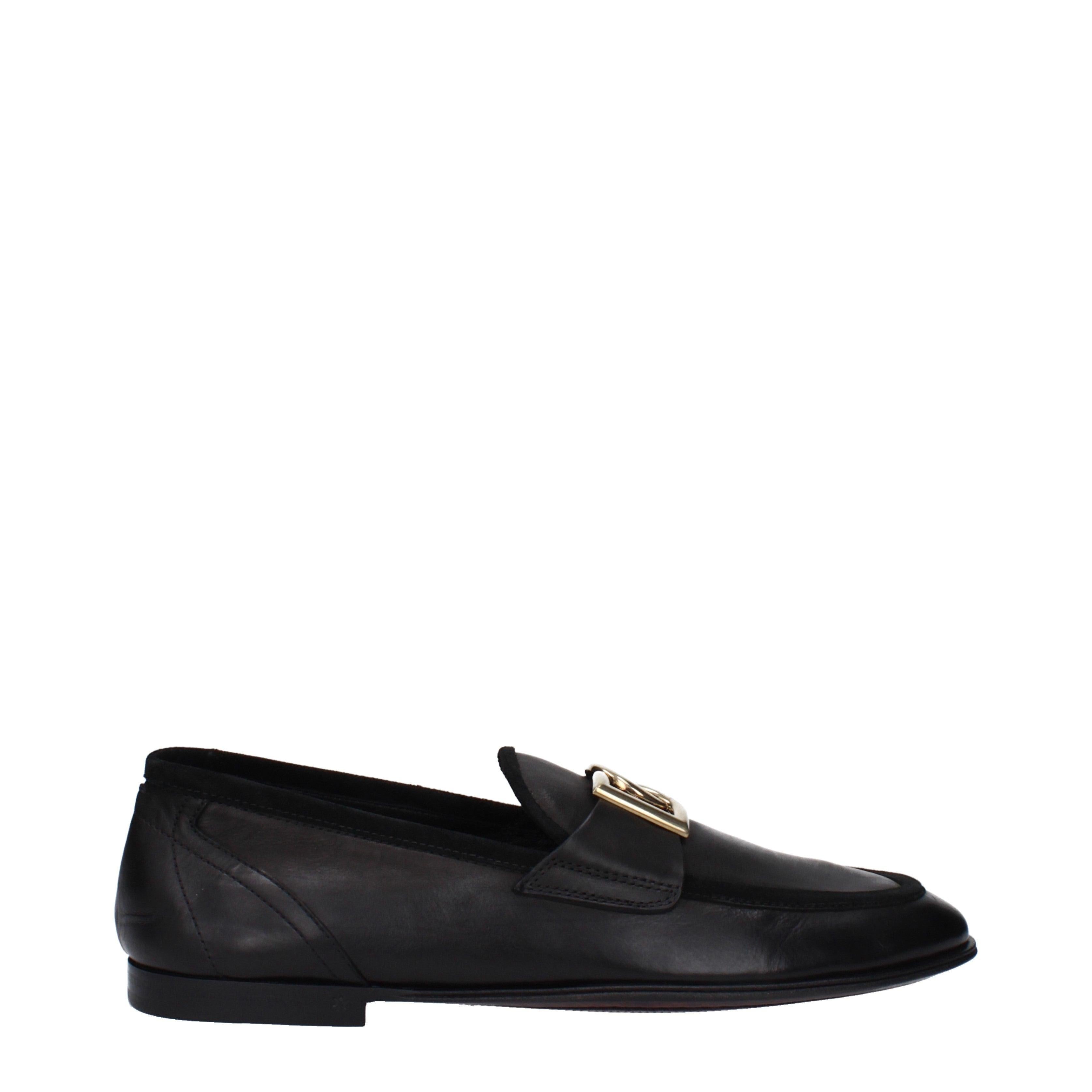 Dolce & Gabbana Men’s Leather Loafer with DG Buckle Main image