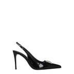 Dolce & Gabbana Women's Slingback Patent Leather Heels with Logo Detail