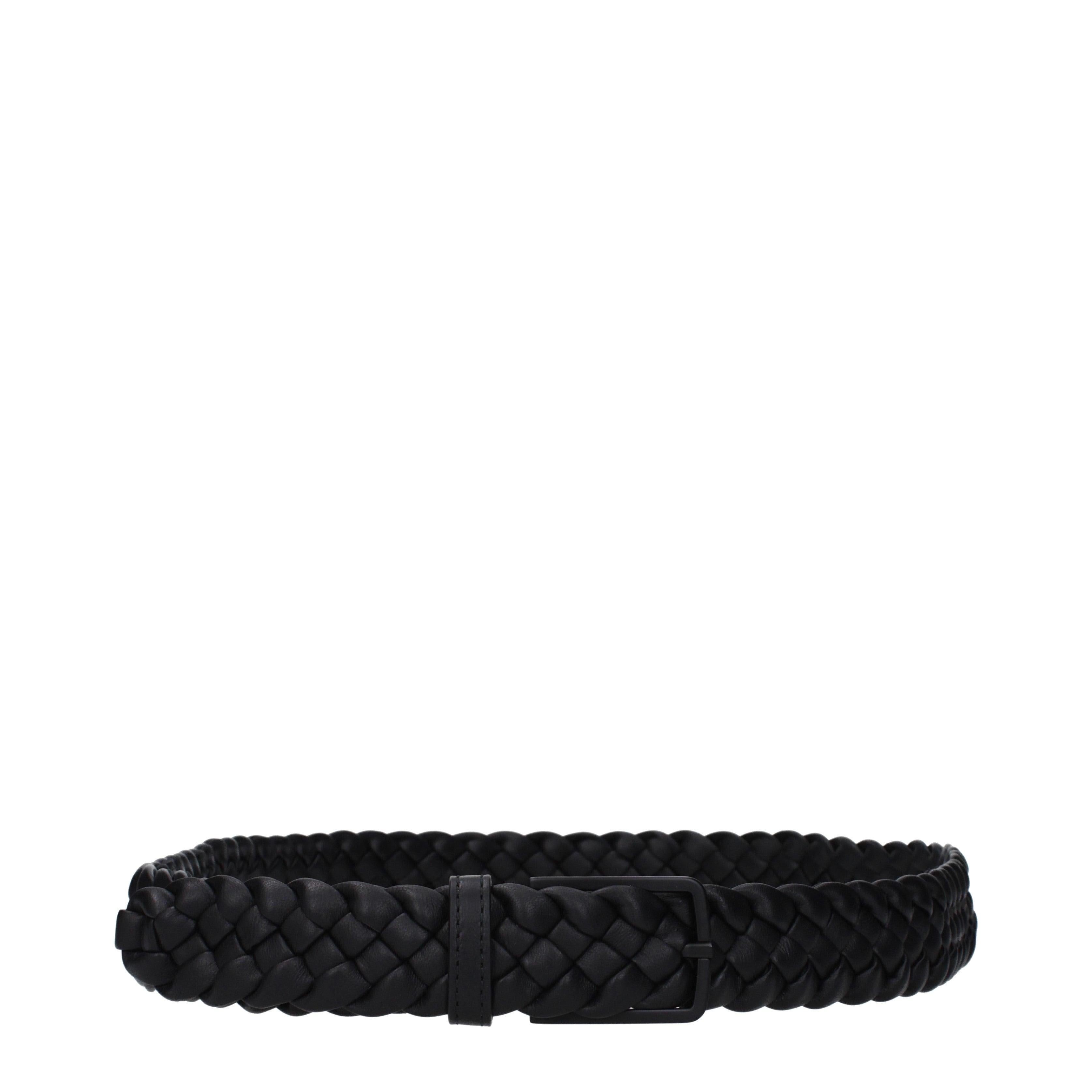 Bottega Veneta Men's Braided Leather Belt - Black Main image